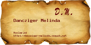 Dancziger Melinda névjegykártya